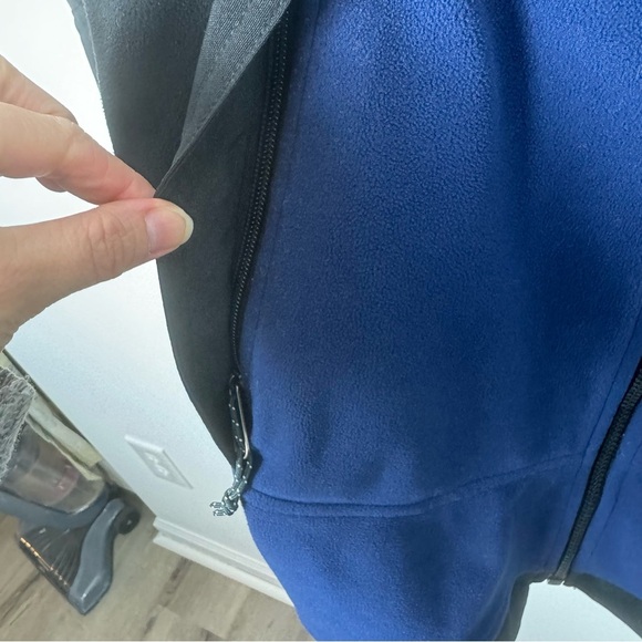 Mountain Hardwear Blue Fleece Jacket Windstopper Mens Size Medium Zip Up Navy - Picture 10 of 11